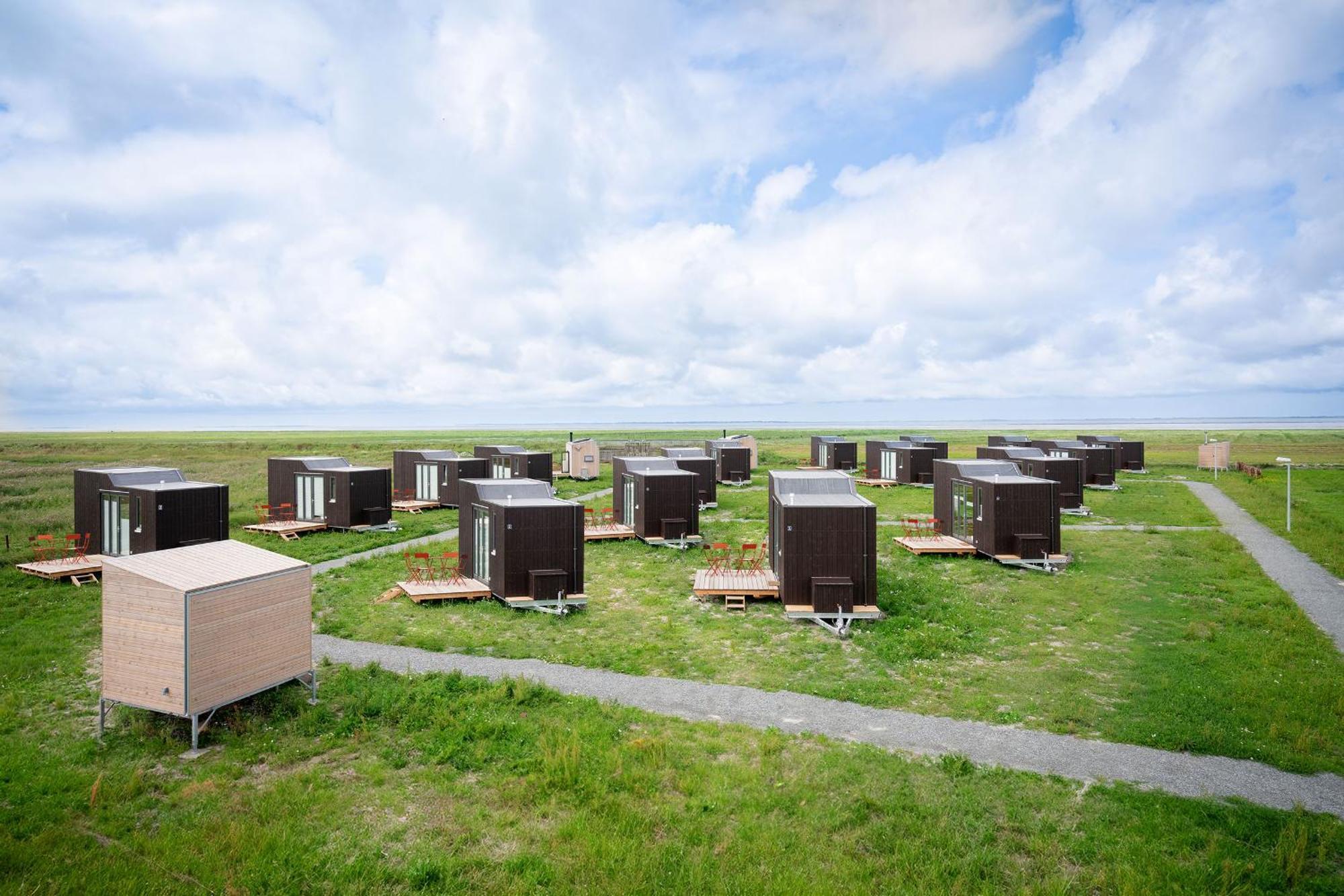 Tiny House Nature 15 Zur Meerseite - Green Tiny Village Harlesiel 카롤리넨시엘 외부 사진